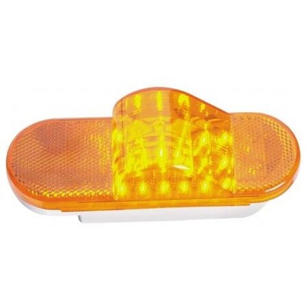 Roadmaster Oval Mid Turn Signal. 18 Amber Leds 1925A